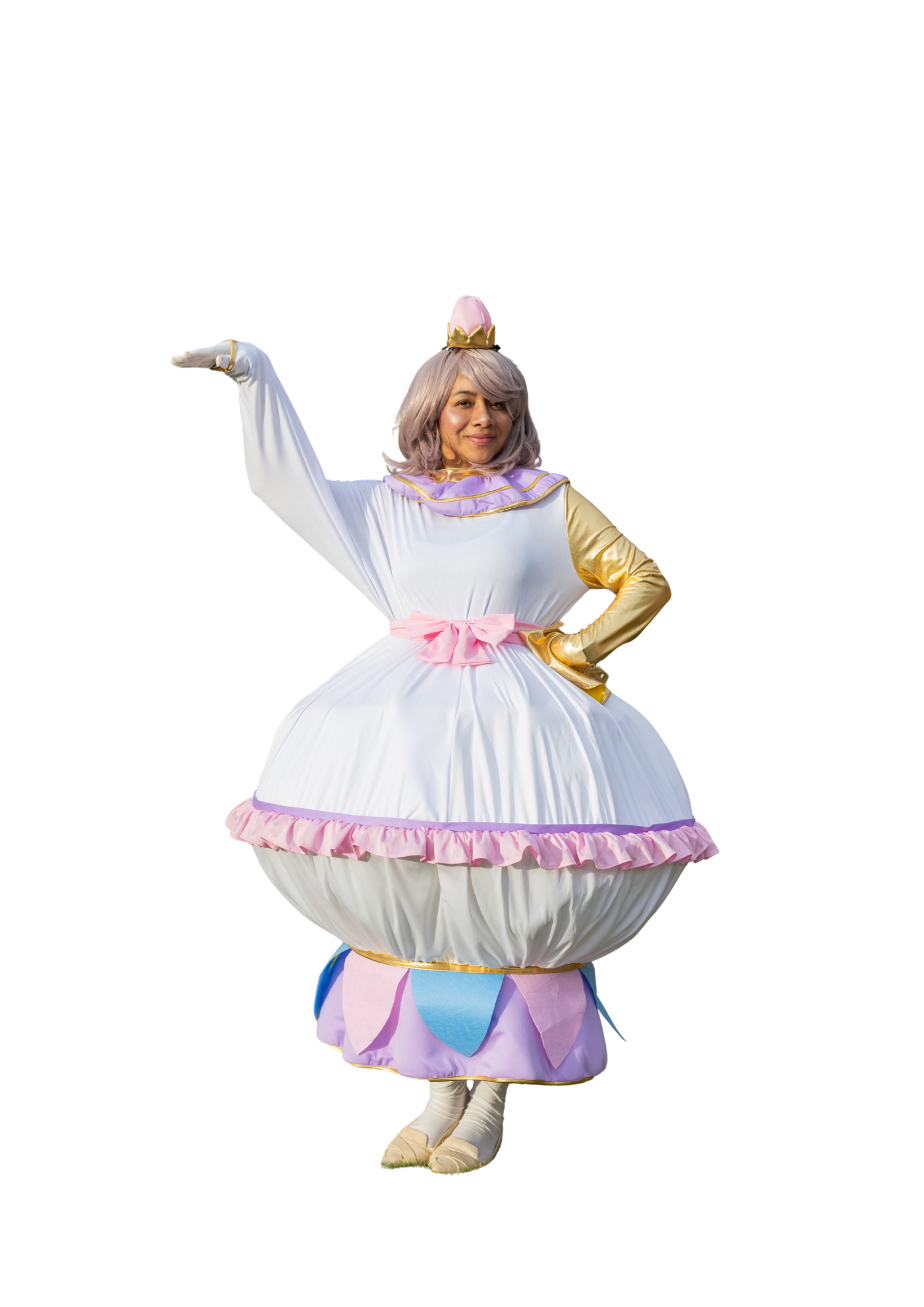 Mrs. Potts-inspired character performer